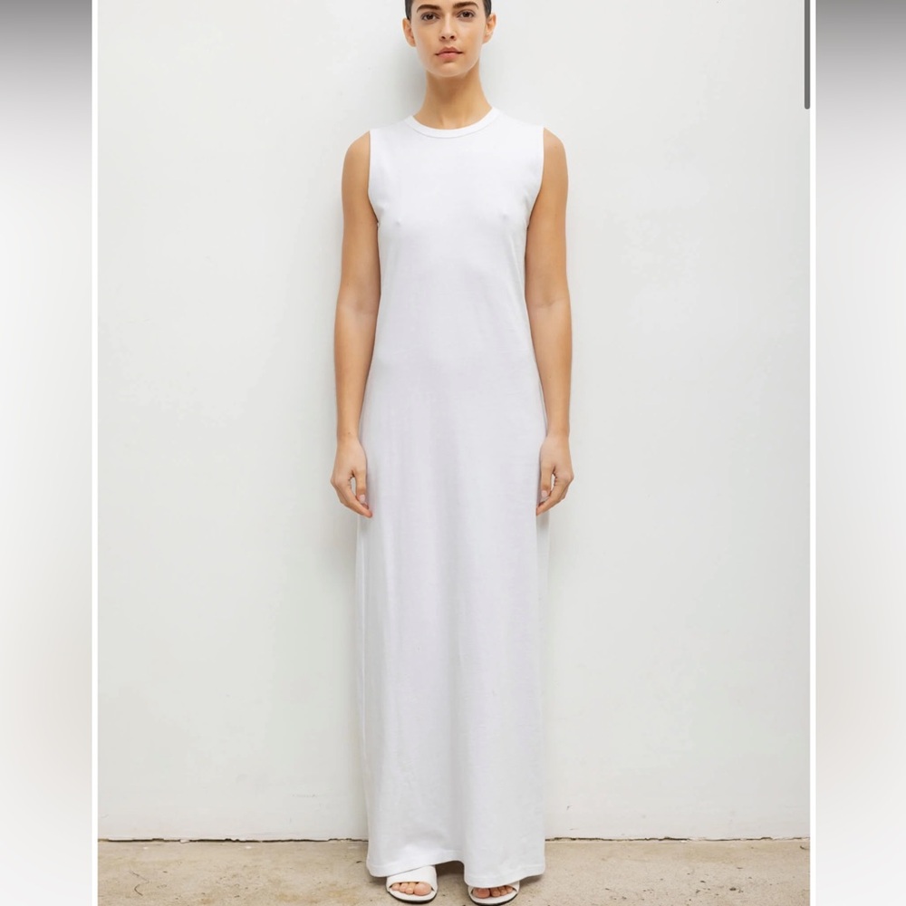 Leset Margo White Sleeveless Dress